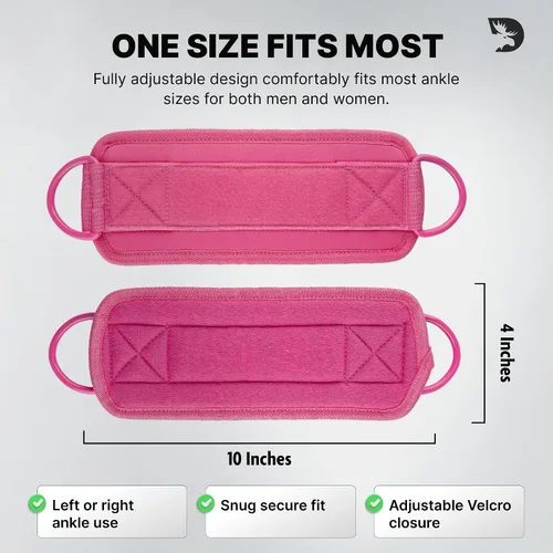 Vista 7 de DMoose Ankle Strap for Cable Machine - One Size Fit with Premium Padding, Workout Kickback Ankle Cuffs, Ankle Bands for Working Out, Booty Workouts