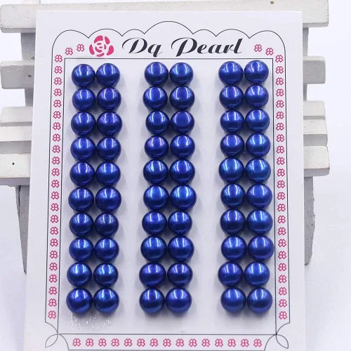 Vista 3 de SR BGSJ Perlas de agua dulce de 7,5 a 0.315 in de grado 3A, multicolor, 30 pares