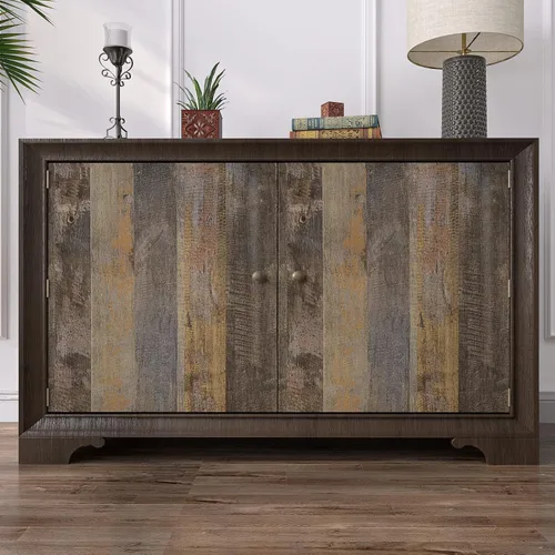 Vista 3 de VaryPaper Papel tapiz de madera rústica despegable y adhesivo de 15.7''x78.7'', papel de contacto de madera marrón para encimeras, impermeable