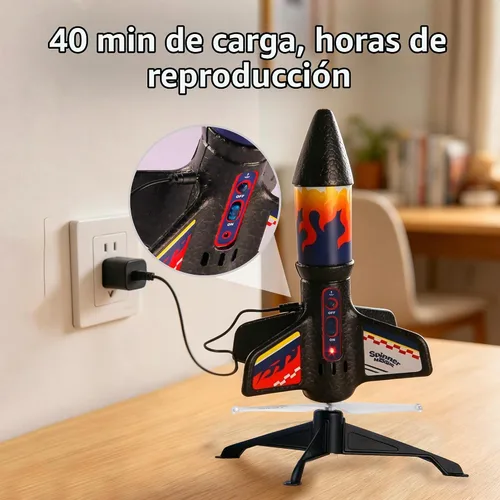 Vista 4 de Rocket Launcher for Kids, Auto Electric Launch up to 200 FT, Ages 5-13 Flame