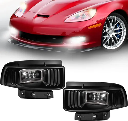 Vista 16 de Luces antiniebla LED y DRL para compatibles con Dodge Dakota 1997 1998 1999 2000/Dodge Durango 1998-2000, un par de luces antiniebla delanteras