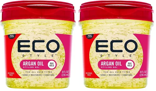 Vista 7 de Eco Style Gel de peinado de aceite de argán marroquí – Promueve un cabello saludable – Nutre y repara – Proporciona un brillo duradero – Proporciona