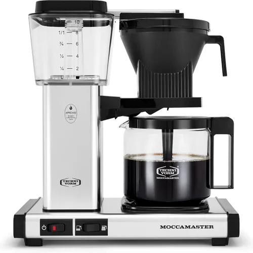Vista 5 de Technivorm Moccamaster 49520 KM5 - Molinillo de café de rebabas, plata pulida y cafetera de 10 tazas KBGV Select 53941, plata pulida, 40 onzas, 1.25