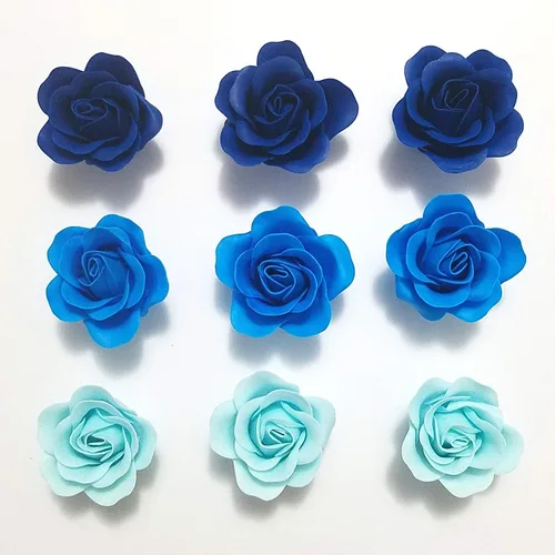 Vista 6 de JM Caja de jabón de baño de rosas perfumadas con flores de flora azul, aceite esencial de plantas, jabón de rosas en caja de regalo, regalo