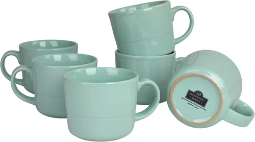Vista 28 de Double Line - Taza de 3.75 pulgadas/12 onzas, juego de 6, azul cobalto