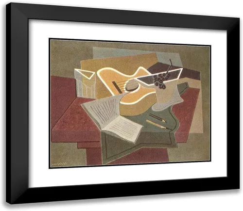 Vista 3 de ArtDirect Gris, Juan 23x20 Black Modern Framed Art Print Titled: Still Life With Fruit