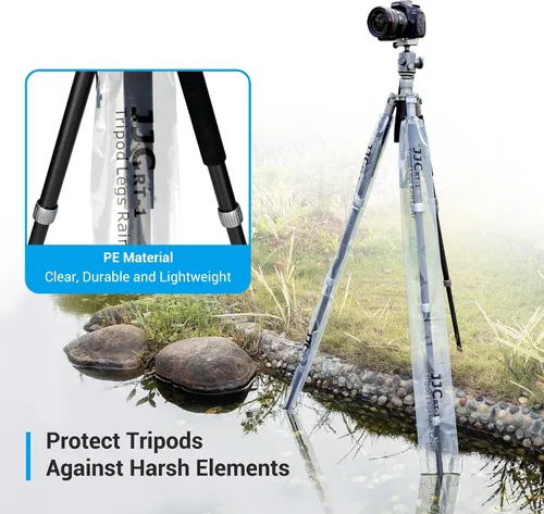 Vista 3 de Protector de 6 fundas transparentes para trípode para cámara, paquete de 6 protectores impermeables para proteger la mayoría de los trípodes