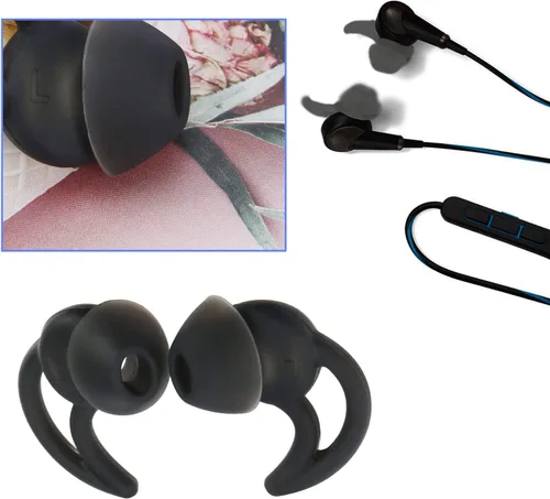 Vista 3 de 3 pares de auriculares de repuesto de silicona en auriculares con aislamiento de ruido compatibles con Bo-se QC20 QC20i SoundSport SIE2i IE2 IE3