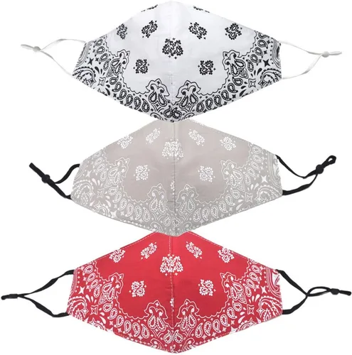 Vista 5 de Bandana de la cubierta de la cara, máscara de tela de algodón suave media cara protectora, pasamontañas de cachemira unisex de moda, Balaclava