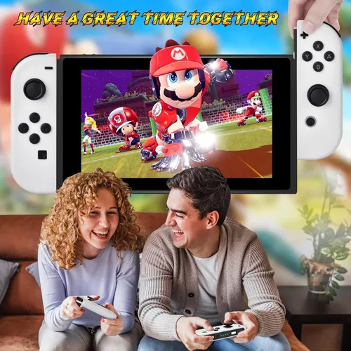 Vista 6 de Controladores inalámbricos JoyCon para Nintendo Switch, LR Joycons Joypad con doble vibraciónjoystickgatillo Compale con Nintendo SwitchLITE