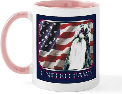 Vista 24 de CafePress Angel Shih Tzu In Clouds Taza de café de cerámica de 11 oz (11.0 fl oz)