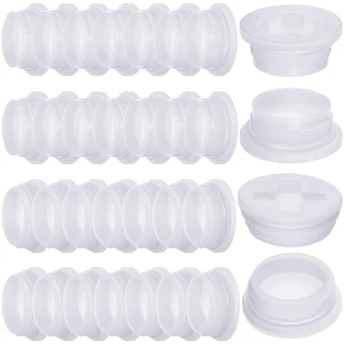 Vista 10 de Bung Caps - Tapones de rosca fina y gruesa de 2 pulgadas con junta de polietileno, tapa de agujero para la mayoría de tambores de plástico de 15, 30