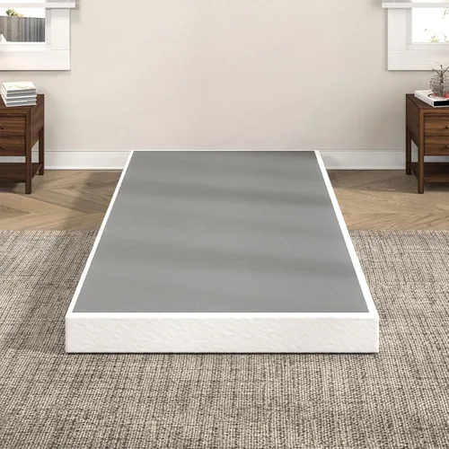 Vista 5 de Somier de 5 Pulgadas para Cama Individual, Base de Colchón Metálica Resistente con Funda de Tela, Montaje Fácil, Capacidad de 680 kg
