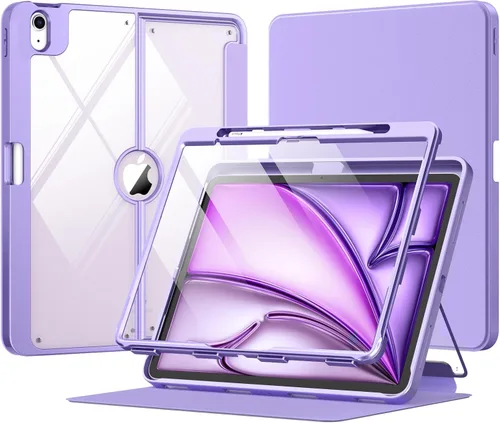 Vista 35 de MoKo Funda para iPad Air de 11 pulgadas 7ª/6ª generación M3/M2 2025/2024, iPad Air 5ª/4ª generación de 10.9 pulgadas 2022/2020 con soporte