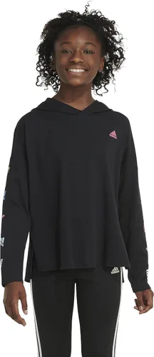Vista 4 de adidas Girls' Long Sleeve Hooded Graphic Tee