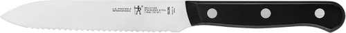 Vista 8 de HENCKELS Cuchillo de chef compacto de 3 pulgadas ultraafilado, diseñado en Alemania con más de 100 años de maestría, color negro/acero inoxidable