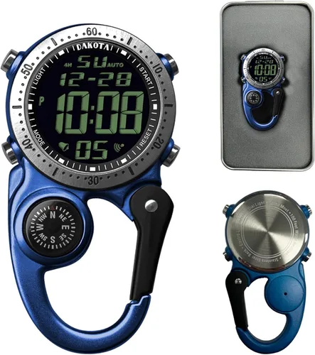 Vista 3 de Dakota Clip digital, reloj de clip, alarma, cronómetro, temporizador y reloj de doble hora, regalos al aire libre para hombres y mujeres, uso