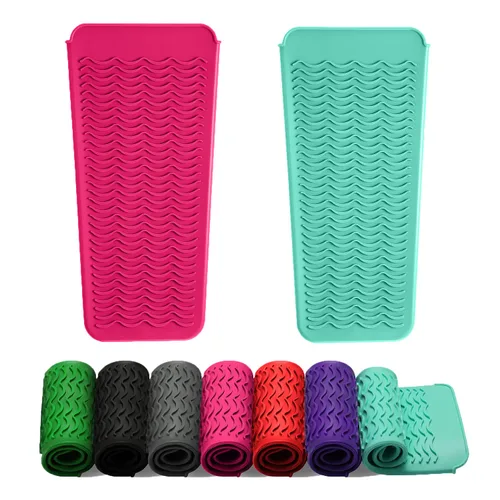 Vista 17 de ZAXOP - Funda de silicona resistente para plancha, rizador, herramientas calientes para el cabello (negro)