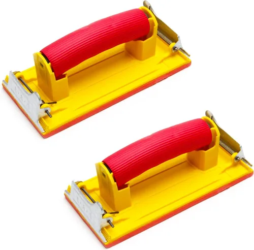 Vista 11 de Utoolmart Lijadora de mano con mango, soporte para papel de lija para madera, paneles de yeso, pulido de metal, 1 unidad