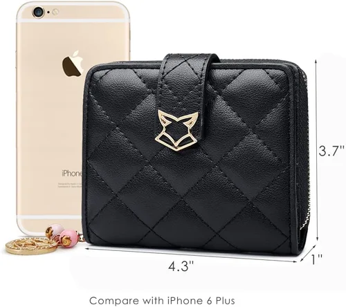 Vista 4 de FOXER - Cartera de piel para mujer (tamaño pequeño), diseño de cartera, negro 5), 43230-62763