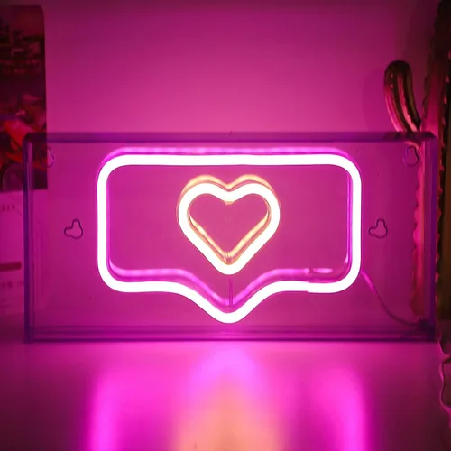 Vista 16 de Letrero de neón LED para fiesta, escritorio, dormitorio, hogar, cumpleaños, decoración artística con USB