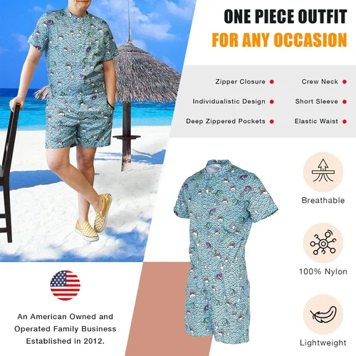Vista 6 de Funny Guy Mugs Mens Romper - Premium Adult Jumpsuit With Zippered Pockets