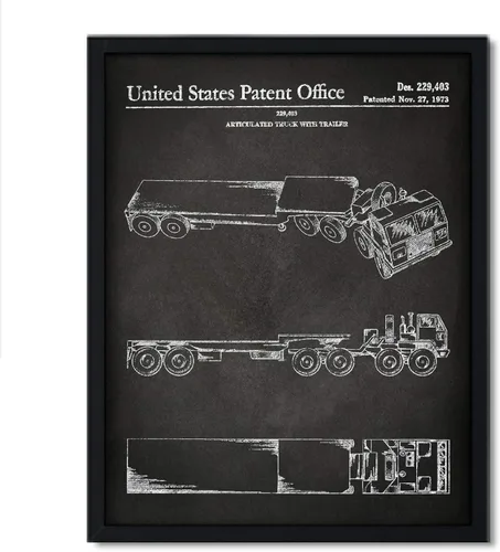 Vista 29 de Andaz Press Póster de decoración de pared con estampado de patente de pizarra, 8.5 x 11 pulgadas, aviones, trenes, automóviles, póster de patente