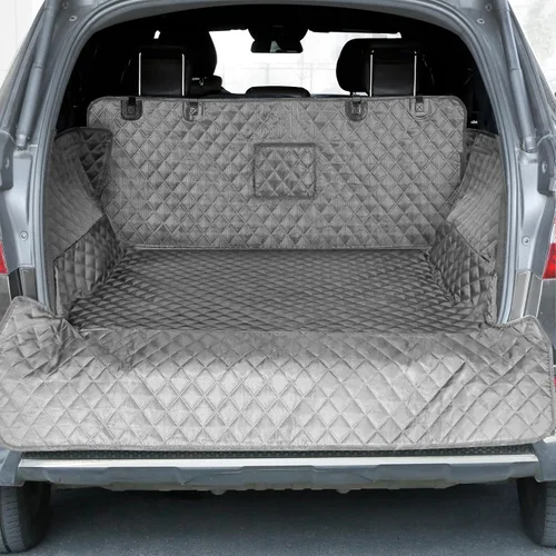 Vista 8 de PETICON - Funda para compartimiento de carga para SUV para perros con ventana de malla, forro de carga para mascotas impermeable, tapete