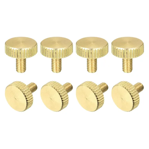 Vista 16 de uxcell Tornillos moleteados para pulgar, pernos planos de latón M4x30mm, perillas de agarre para PC, electrónico, mecánico, 8