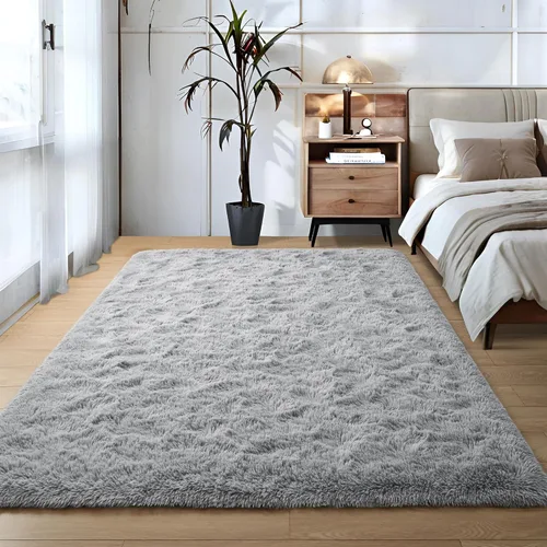 Vista 74 de Foxmas Alfombras de Área Suaves y Esponjosas para Dormitorio, Habitación de los Niños, Alfombra de Guardería de Felpa Peluda, Alfombras Peludas
