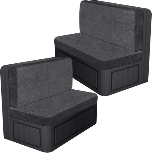Vista 72 de ANARACHON Fundas de cojín elásticas con aspecto de cuero para caravana, fundas de cojín para asiento de cabina de caravana