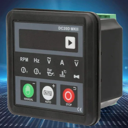 Vista 2 de Panel de control del generador de 5 dígitos DC 8-36V DC20D Módulo de control electrónico del generador MKII estable para motor diesel o generador