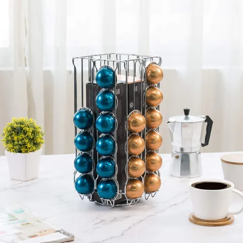 Vista 2 de MyGift Organizador de carrusel de cápsulas de café Nespresso Vertuo de 48