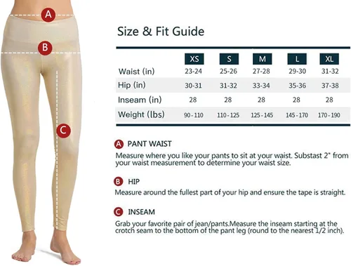 Vista 6 de Houmous Leggings brillantes para mujer con lentejuelas únicas de longitud completa