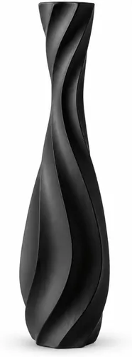 Vista 9 de Leewadee Florero grande de 20 pulgadas de poliresina para hierba de pampas, flores secas Negro