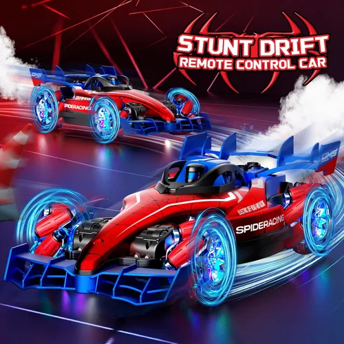 Vista 2 de Coches de Control Remoto, Camiones RC de Acrobacias de 2.4GHz para Niños, Niños y Adultos, Camión RC Monstruo 1:12 Todo Terreno con Luz y Música