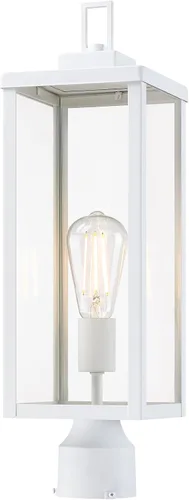 Vista 15 de GRUENLICH Outdoor Post Light Fixture, Tempered Glass, 16.5" White 1 Pack Blanco