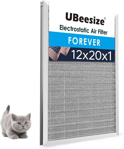 Vista 34 de UBeesize - Filtro de aire reutilizable de 20 x 20 x 1 pulgadas, lavable, MERV 8, permanente, electrostático, para aire acondicionado y HVAC