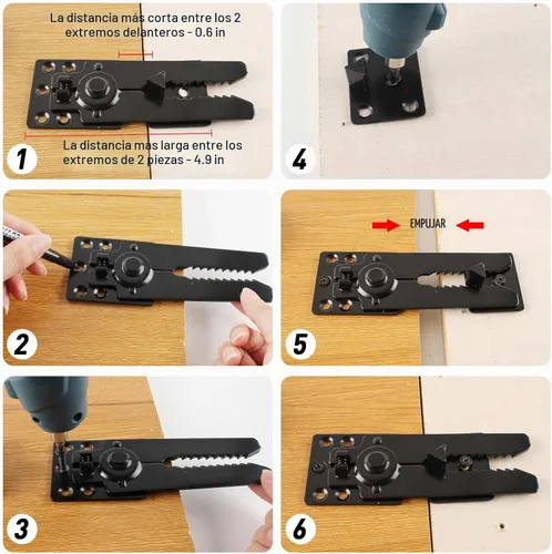 Vista 5 de HOWDIA Conectores seccionales negros con tornillos, conector de sofá resistente para sofás deslizantes, mantiene tu sofá seccional junto, fácil