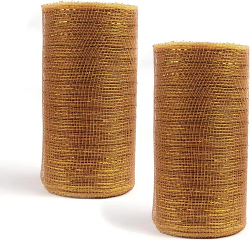 Vista 80 de YYCRAFT Paquete de 2 cintas de malla de polímero metálico de 6 pulgadas (total 20 yardas, verde manzana)