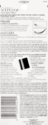 Vista 3 de Máscara lavable de Voluminous Superstar de L'Oreal Paris Cosmetics., lavable