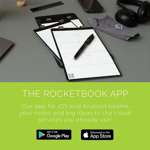 Vista 6 de Rocketbook Orbit - Paquete de páginas ejecutivas - Bloc de notas legal reutilizable inteligente - Gráfico.