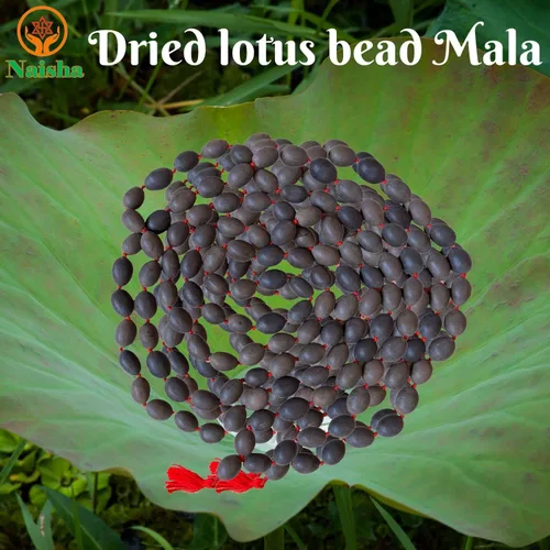 Vista 4 de NAISHA Original Kamal Gatta Mala (Lotus Seeds) Oración Rosario Japamala Lakshmi Puja Mala Meditación Hindú
