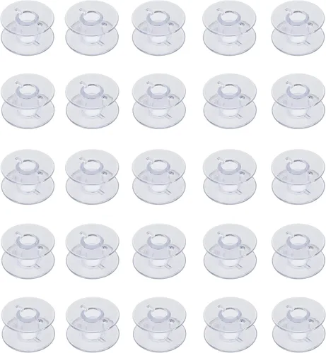 Vista 2 de Paquete de 20 bobinas transparentes clase 15 hechas para adaptarse a Singer 006066008