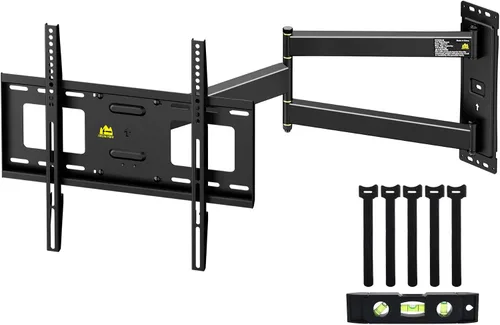 Vista 12 de FORGING MOUNT Soporte de pared giratorio para televisores de 13 a 49 pulgadas, soporte de pared extensible vertical y horizontal, soporte de TV