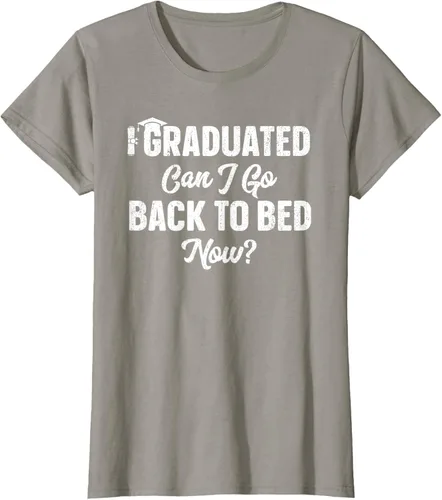 Vista 53 de Graduation Gift For Her Camiseta I Graduated Can I Go Back To Bed Now, Negro