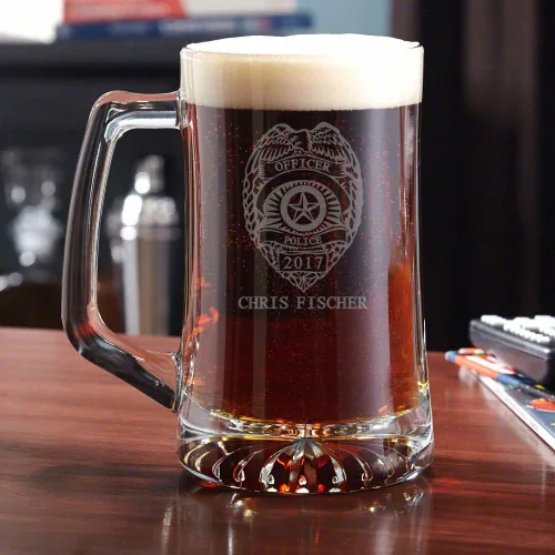 Vista 6 de Taza de cerveza en relieve con escudo personalizado (producto personalizado)