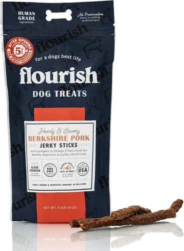 Vista 9 de Flourish Pets Angus - Palitos de carne seca de res, golosinas para perros, masticables de entrenamiento saludable (8 onzas)