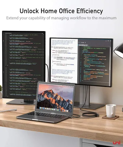 Vista 5 de uni Cable USB C a HDMI de 3 pies 4K@60Hz, cable trenzado USB Tipo C a HDMI de UNA vía (compatible con Thunderbolt 3/4) con MacBook Pro/Air 2023