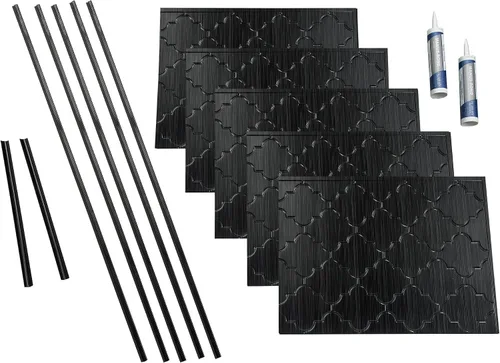 Vista 11 de FASÄDE Mónaco - Kit decorativo de vinilo para salpicaduras de 15 pies cuadrados en cachemira
